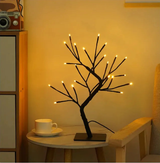 Lámpara romántica con forma de rosal: luz decorativa para el dormitorio