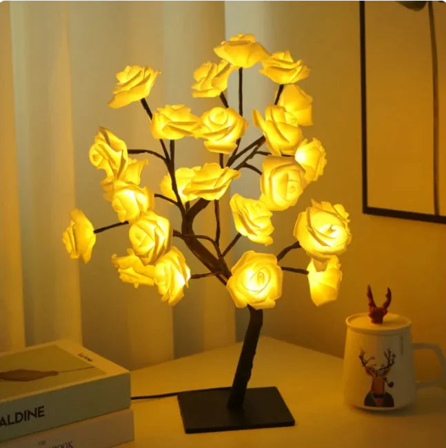 Lampe rosier romantique – Lampe décorative pour chambre à coucher