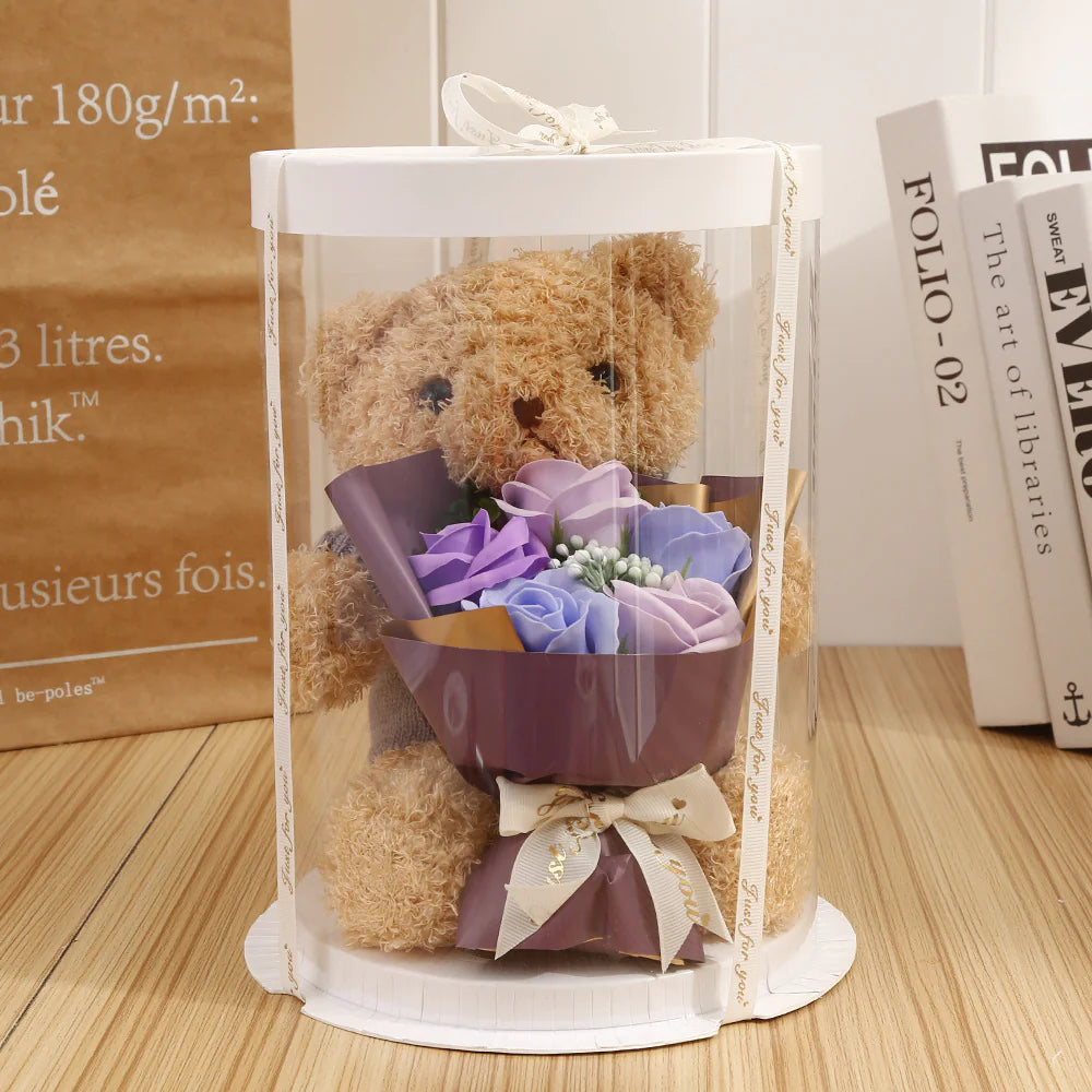 Bouquet d'ours mignon dans une boîte cadeau