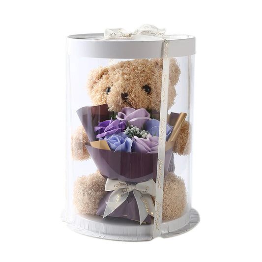 Bouquet d'ours mignon dans une boîte cadeau